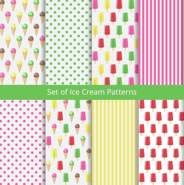 set Patterns ice cream 
