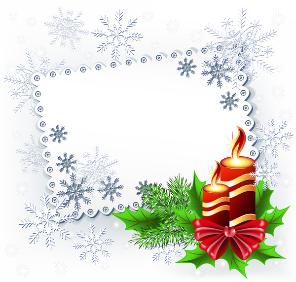 snowflake holly christmas card 