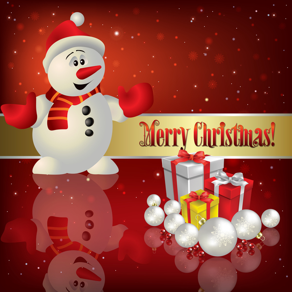 snowman red gifts christmas 