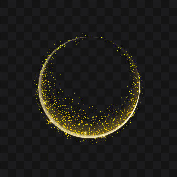 sparkling round particles golden 