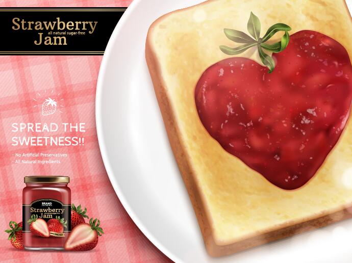 strawberry jam bread 