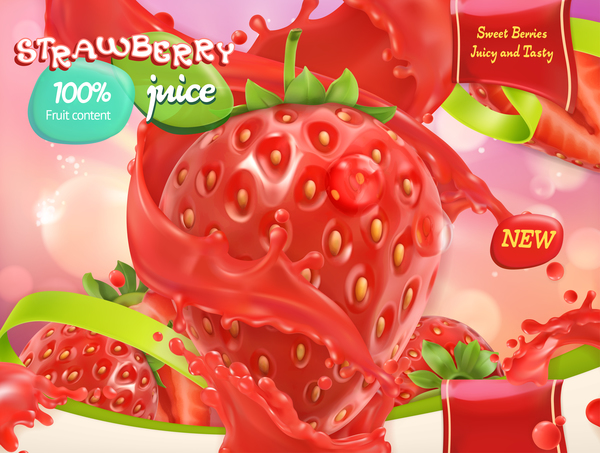 strawberry poster juice 
