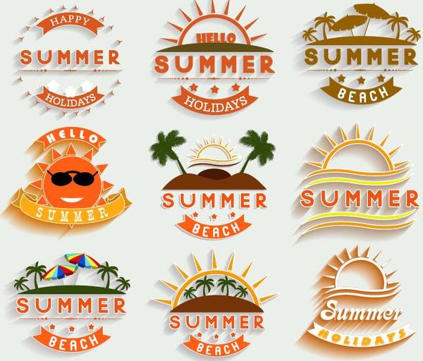 summer labels holiday 
