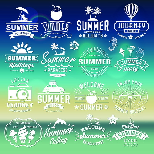 typography summer logos 