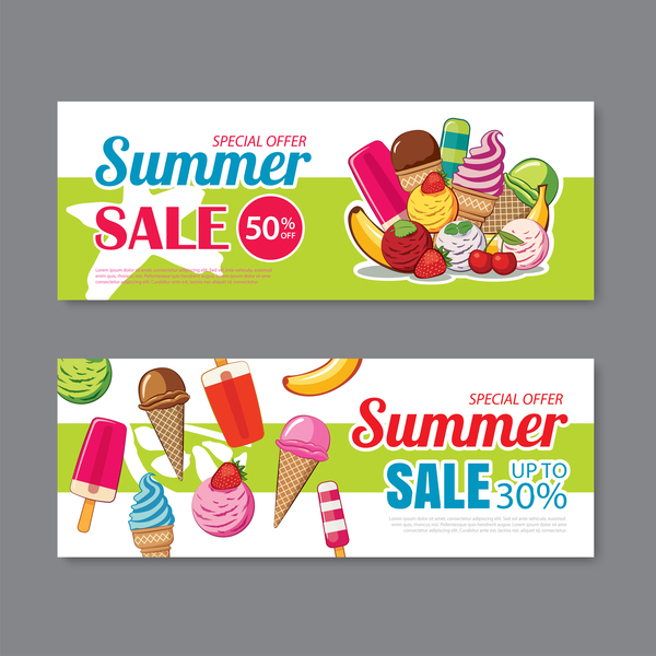 summer special offer banners 