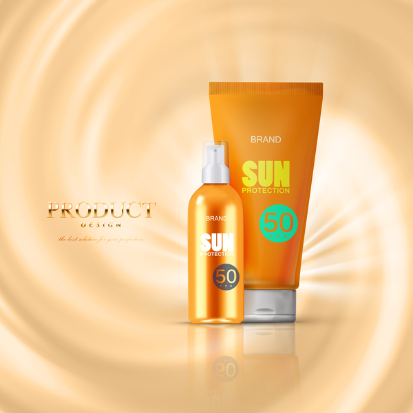 sun potection poster cosmetics advertising 