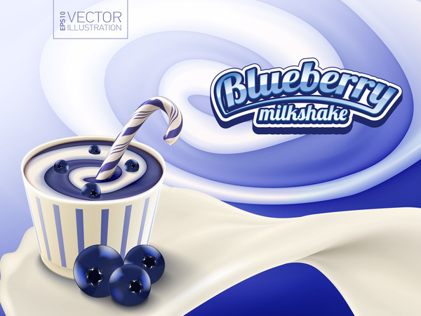 sweet poster milkshake blueberry 