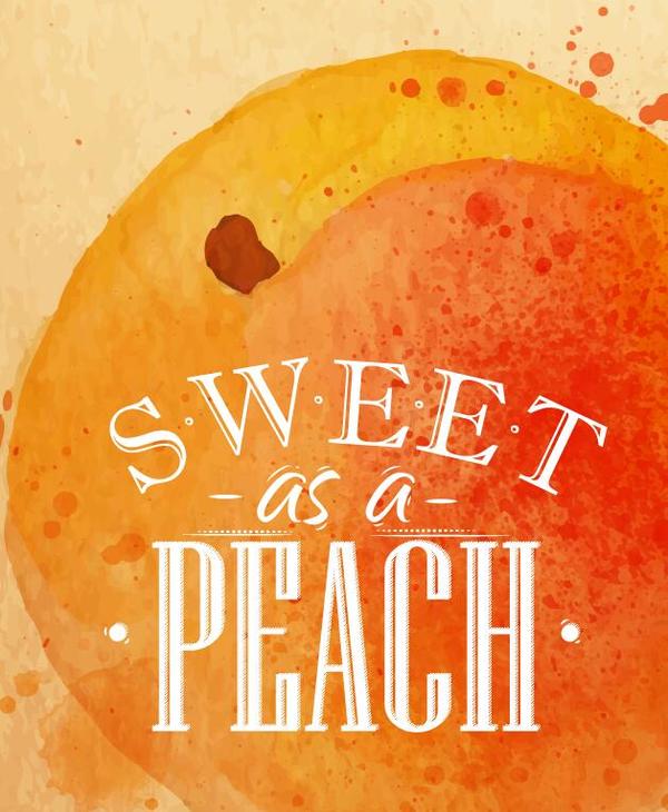 watercolor sweet peach 