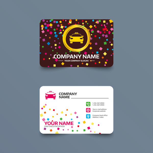taxi company card business 