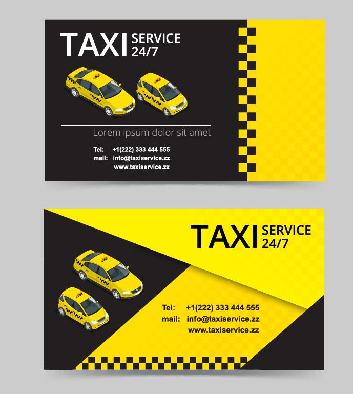taxi service card business 