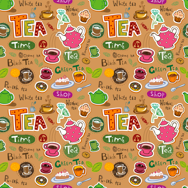 tea seamless pattern 