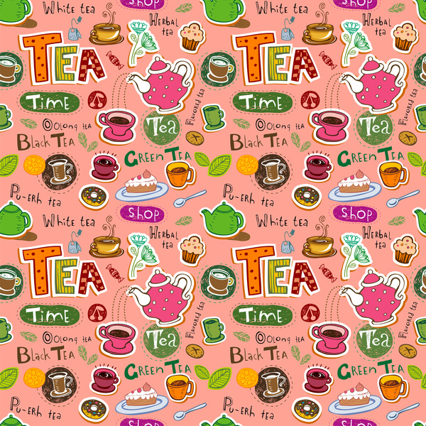 tea seamless pattern 