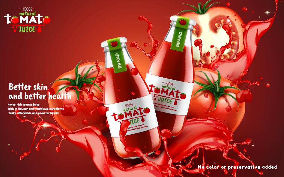 tomato poster natural juice 