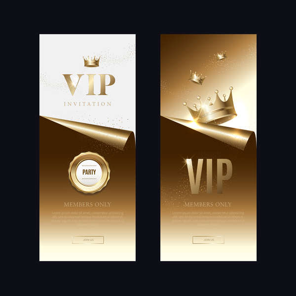 vip vertical invitation card banner 