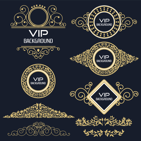 vip labels golden decor 