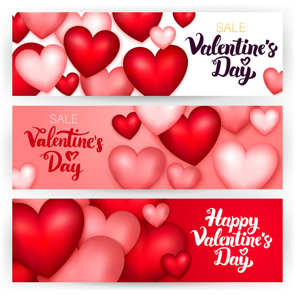Valentine day shapes sale heart shape heart banners 