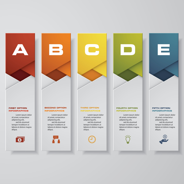 vertical paper infgraphic banner 