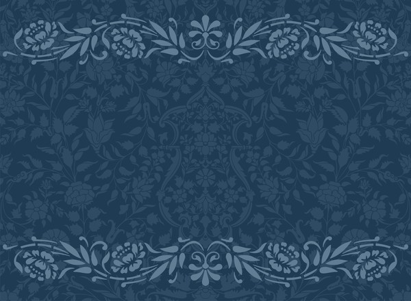 vintage seamless pattern floral decorative border 