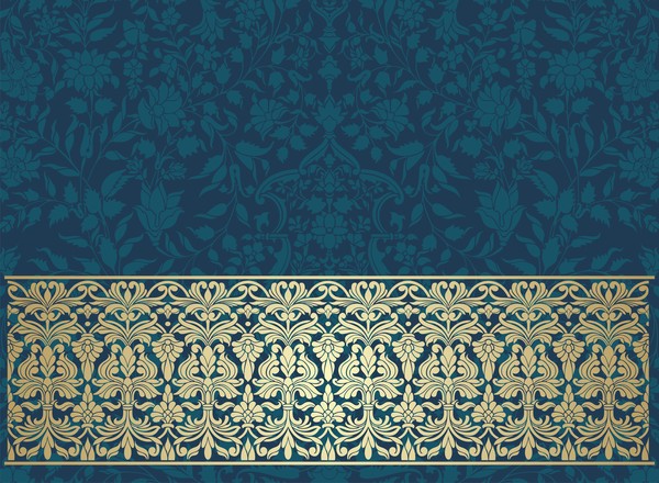 vintage seamless pattern floral decorative border 