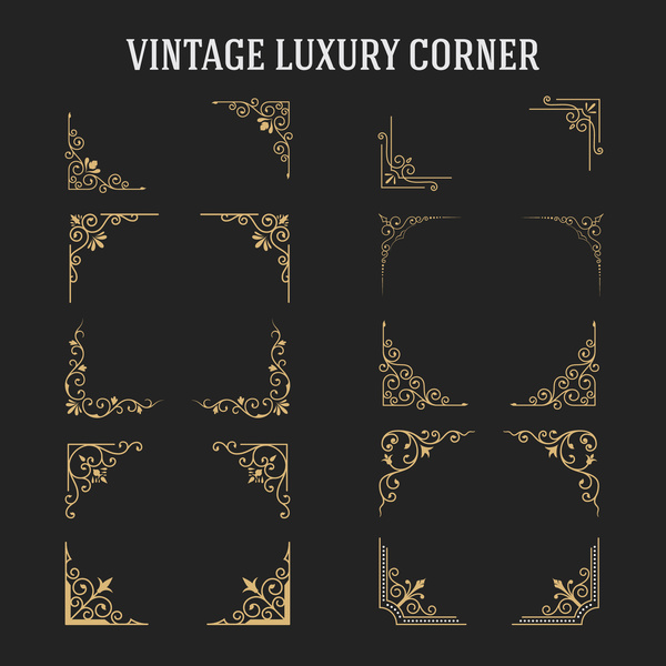 vintage ornament luxury corner 