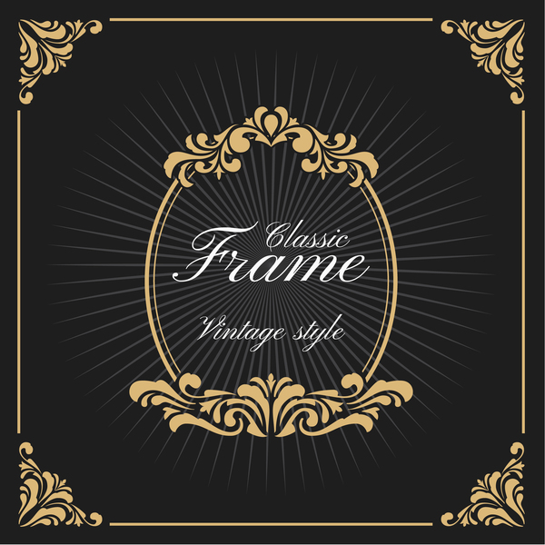 vintage luxury label frame 