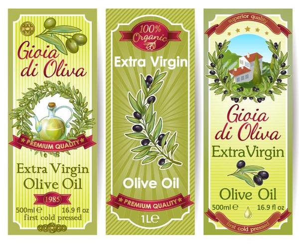 vintage sticker olive oil banner 