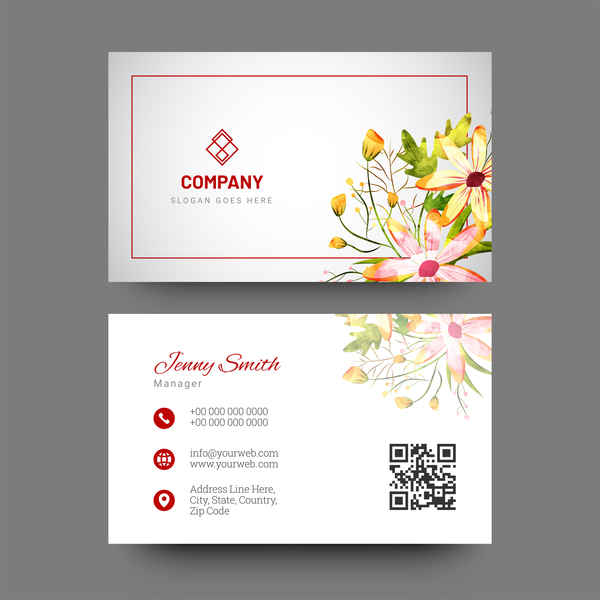 water flower company card business 
