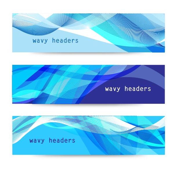 wave headers banners 