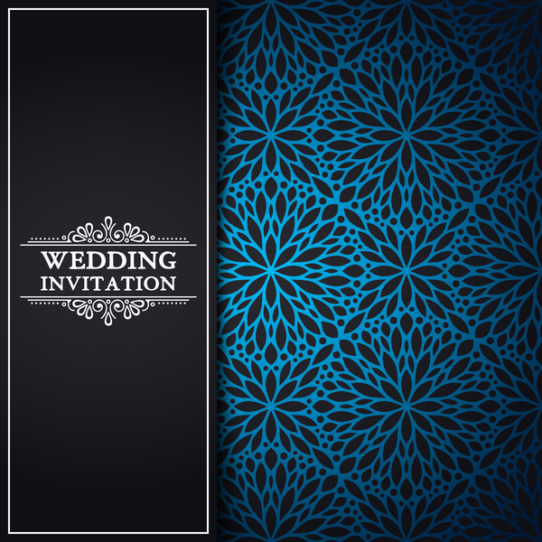 wedding pattern oriental invitation  