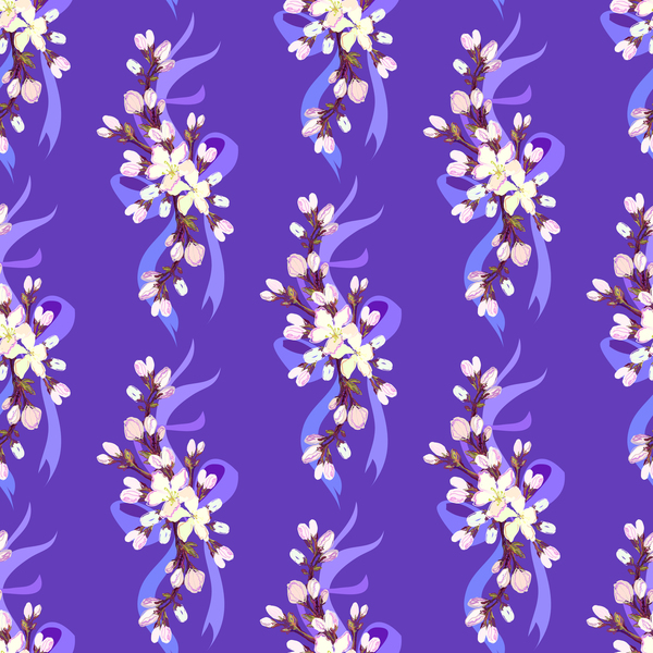 white seamless pattern flower 