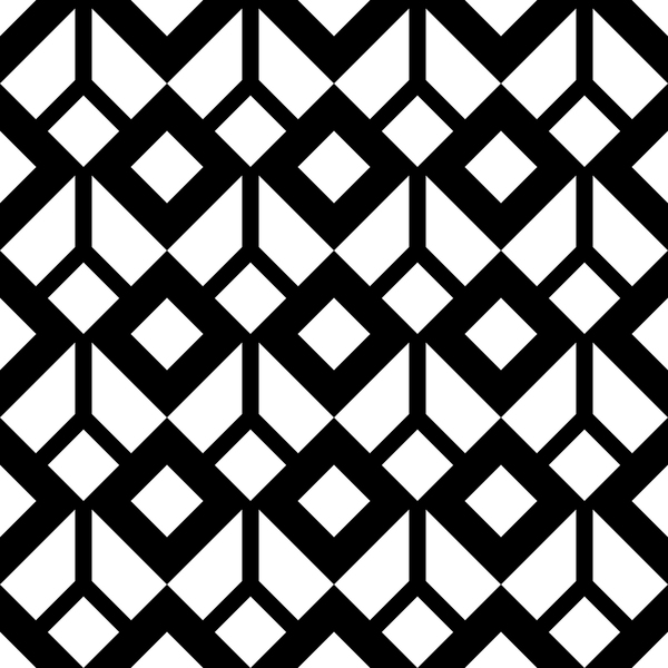 white seamless pattern Geometry black 