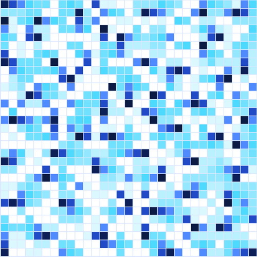 white mosaic blue 