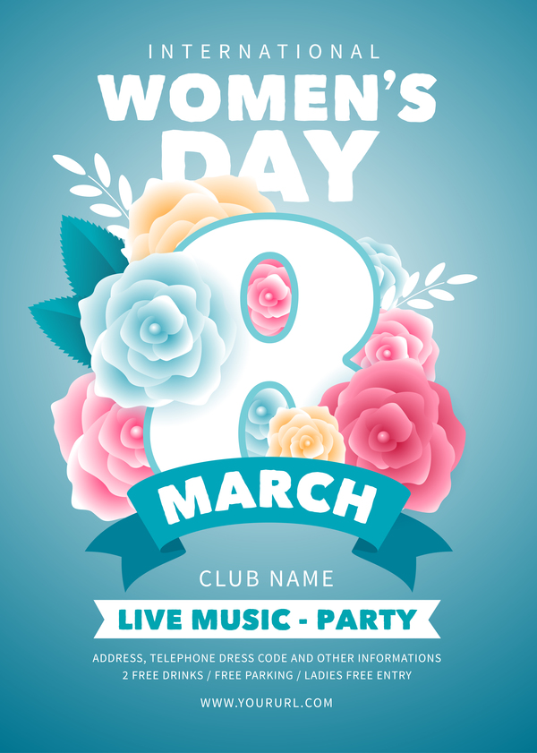 women's party flyer day 