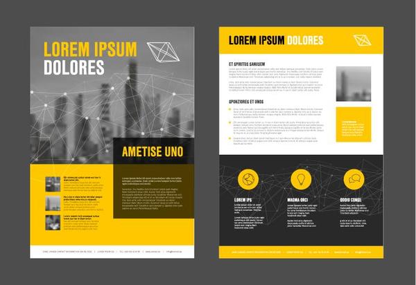yellow cover business brochure 