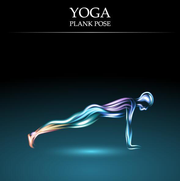 yoga pose abstract 