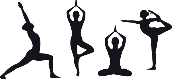 Download Yoga pose black silhouette vector 03 - WeLoveSoLo