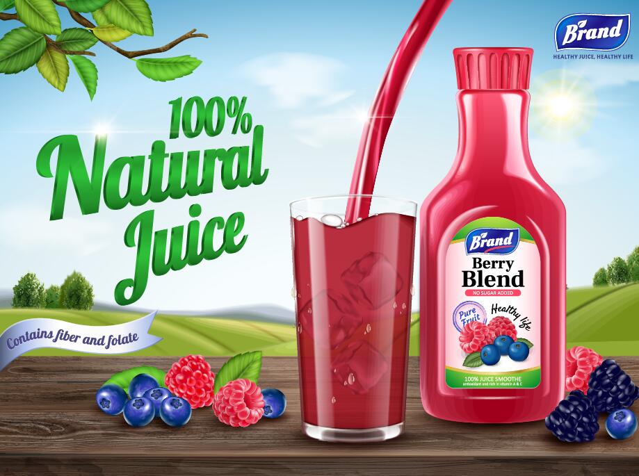 poster natural juice Blend Berry 