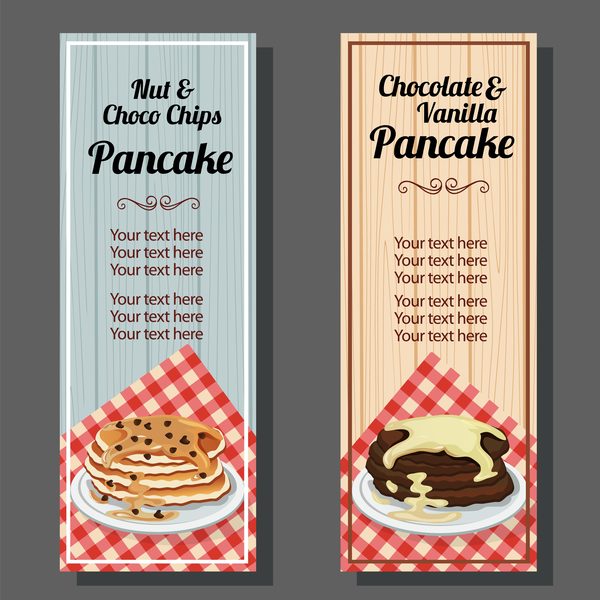 vertical pancake chocolate banner 
