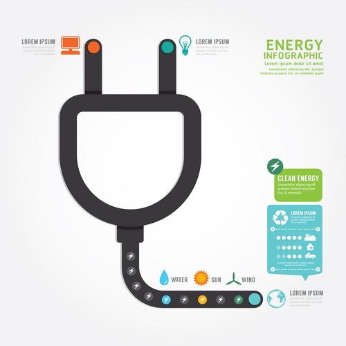 line infographic energy 