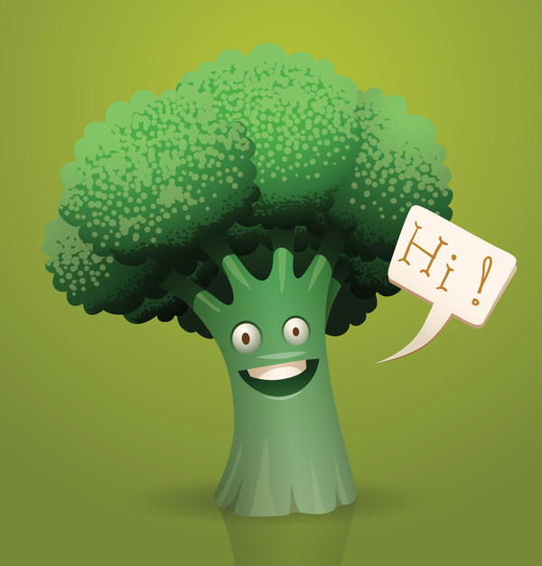 happy cartoon broccoli 