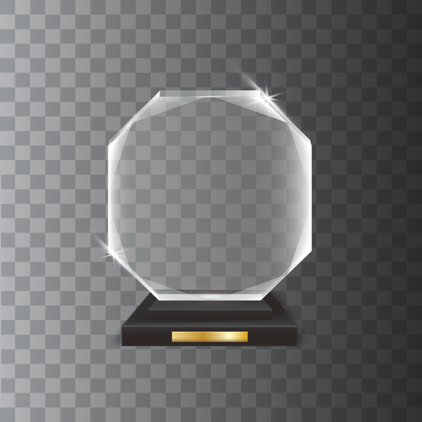 trophy hexagon glass award acrylic 