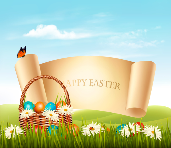 paper holiday easter banner 