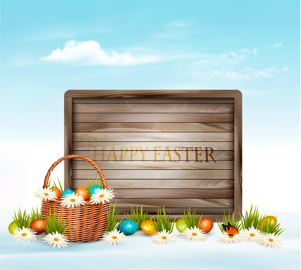 wooden holiday easter board 