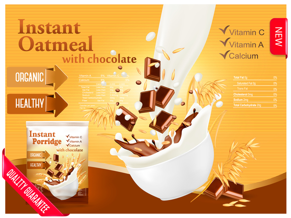 poster oatmeal instant chocolate 