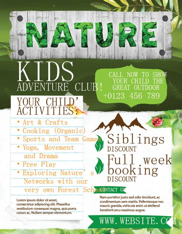 kids adventure club flyer template vector 02 - WeLoveSoLo