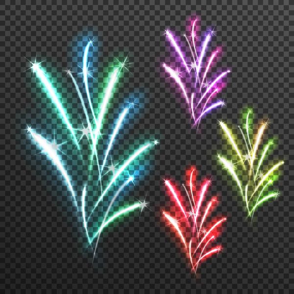 transparent light Fireworks effects 