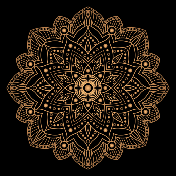 pattern Mandala golden 