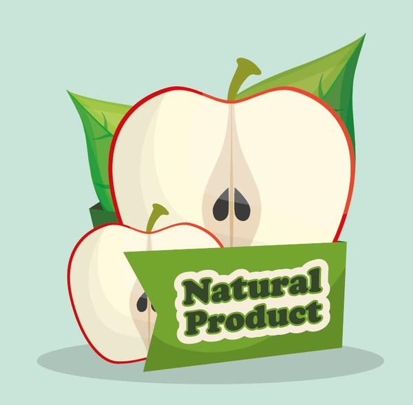 natural label apple 