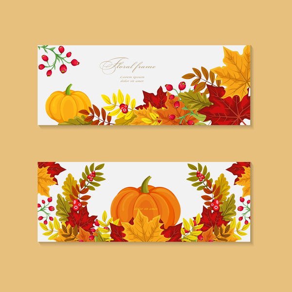 pumpkin banners autumn 