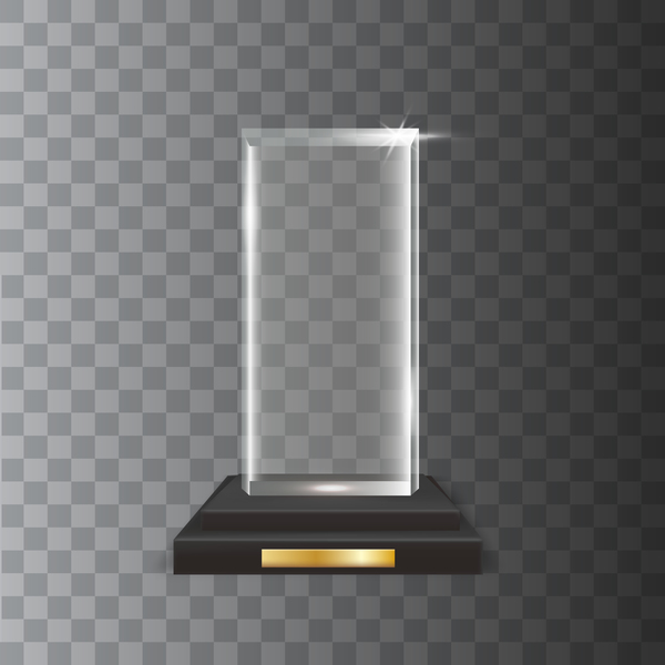 trophy rectangle glass award acrylic 